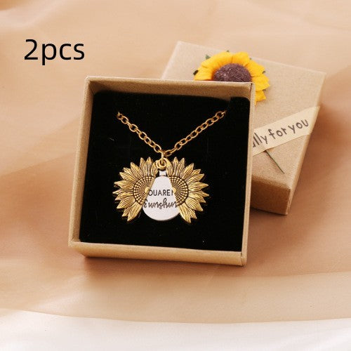 You Are My Sunshine Sunflower Necklace – For Women & Men