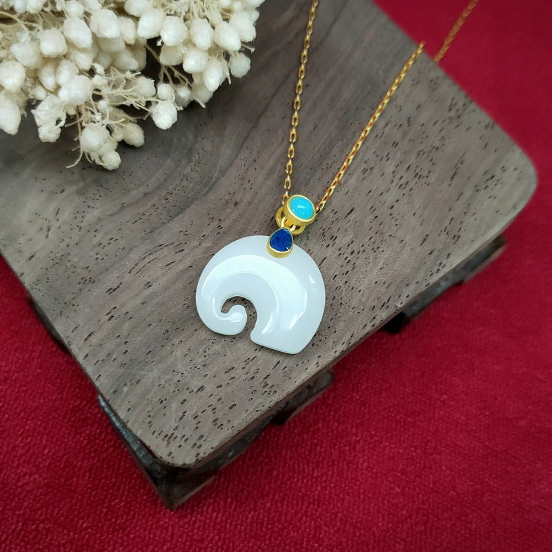 Fortune Lucky Elephant Necklace – Symbolic Charm Pendant for Good Luck and Prosperity