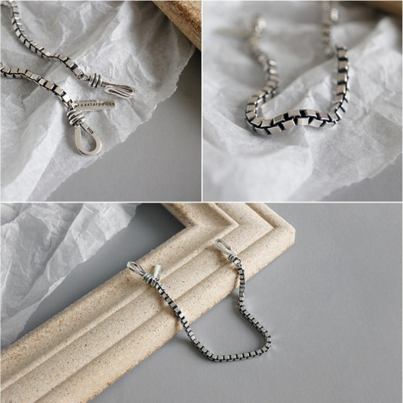 Vintage Box Chain Cross Bracelet – Unisex Daily Wear Accessory