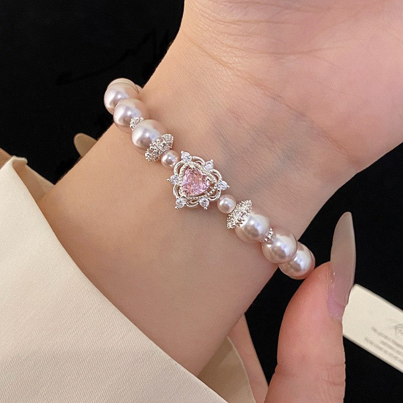 Korean-Style Flower Alloy Bracelet for Women