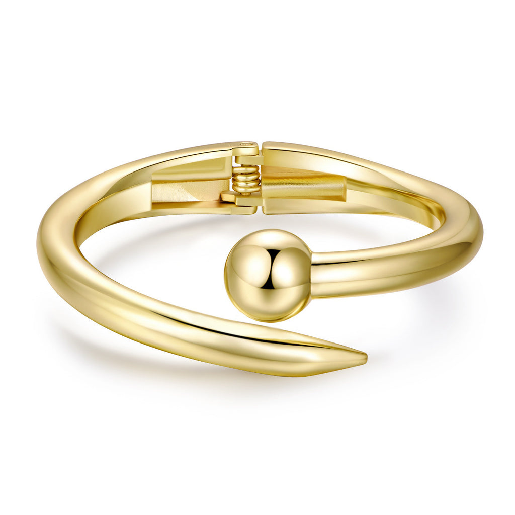 Premium Nail-Inspired Alloy Bracelet – High Quality Design