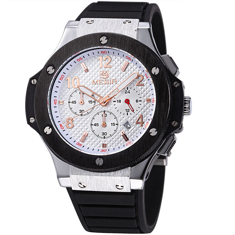 Men’s Luxury Quartz Sports Watch – Military Chronograph Timepiece