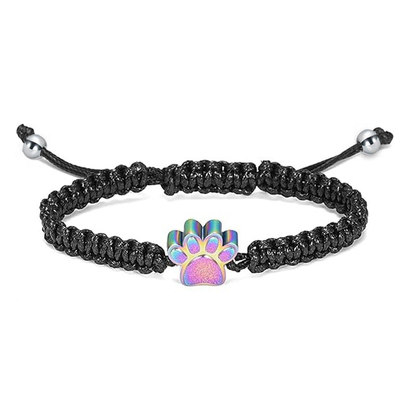 Memorial Pet Hair Ashes Bracelet – Stainless Steel Open Design