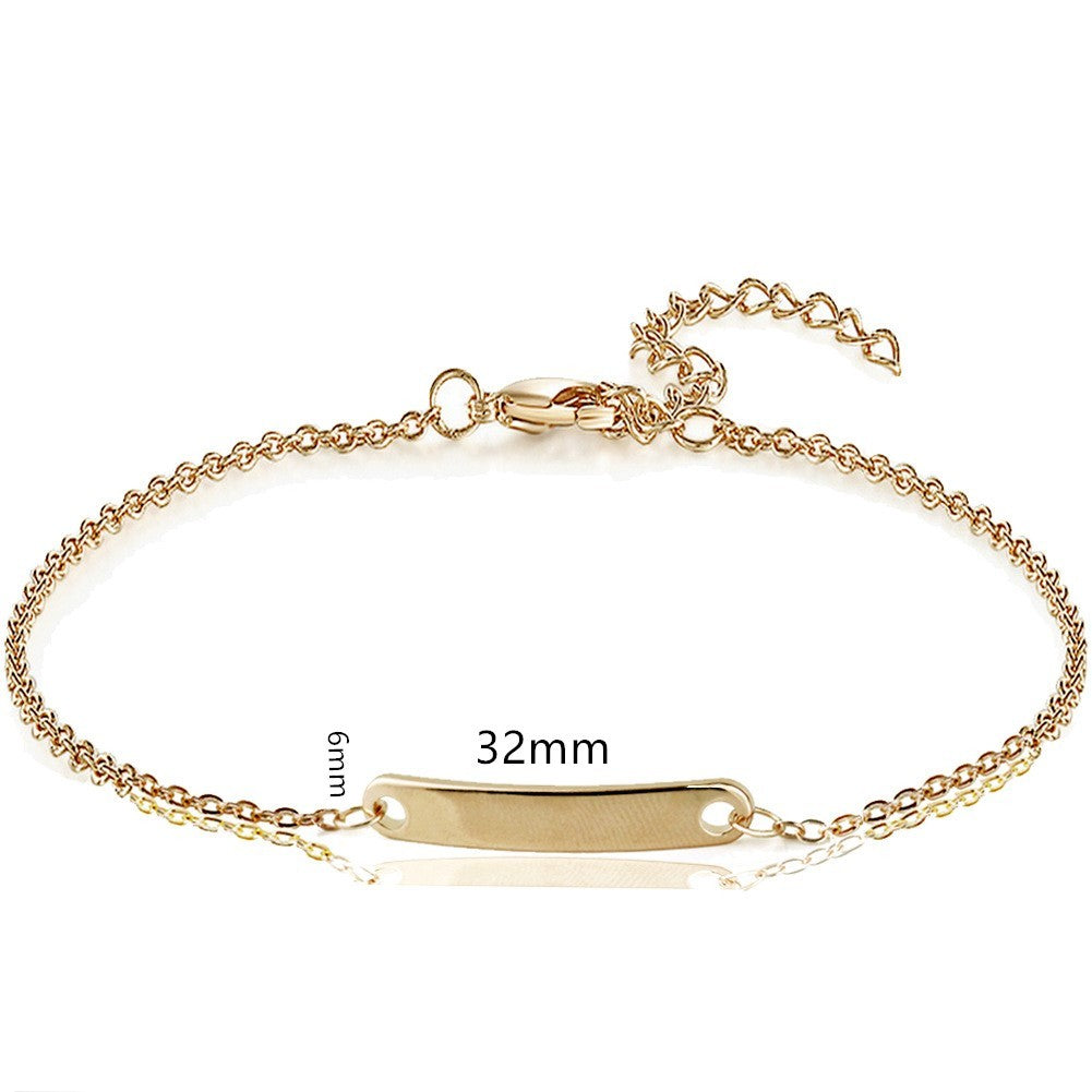 Personalized Custom Engraved Name Bracelet – Adjustable Women’s Fashion Jewellery