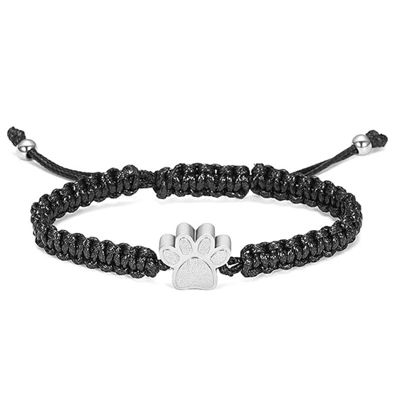Memorial Pet Hair Ashes Bracelet – Stainless Steel Open Design