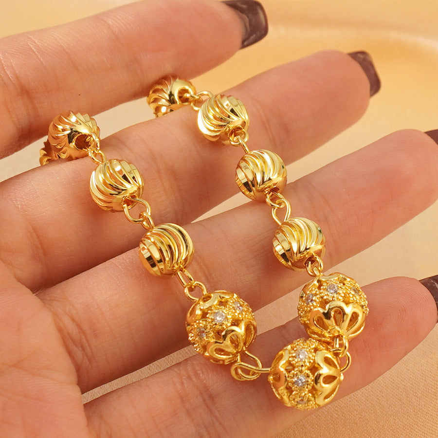 Elegant 24k Gold-Plated Copper Bracelet – Women’s Fashion Accessory
