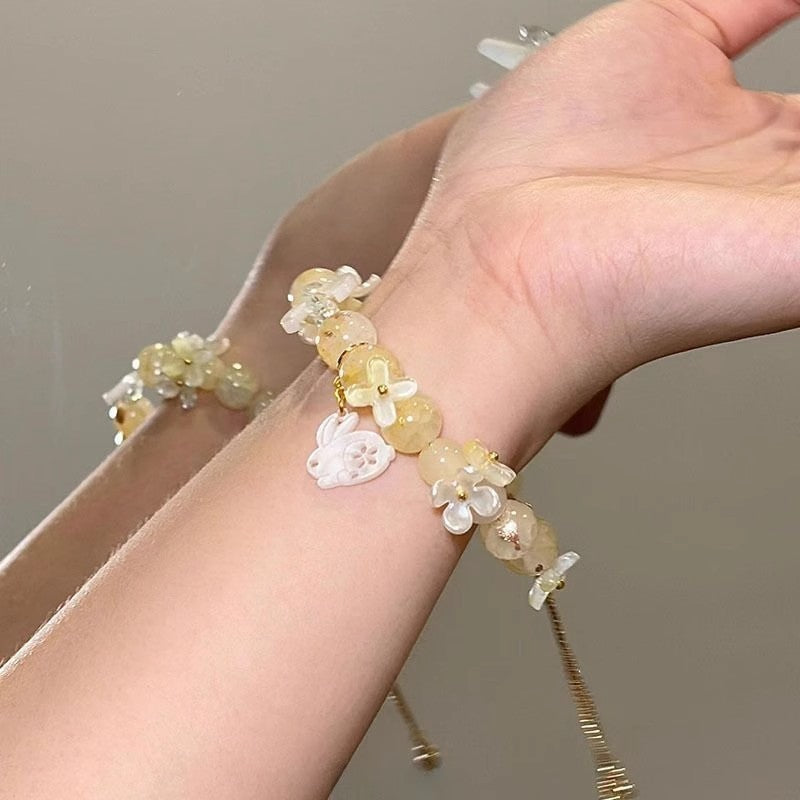 Rabbit Beaded Bracelet – Chinese Niche Handmade Design