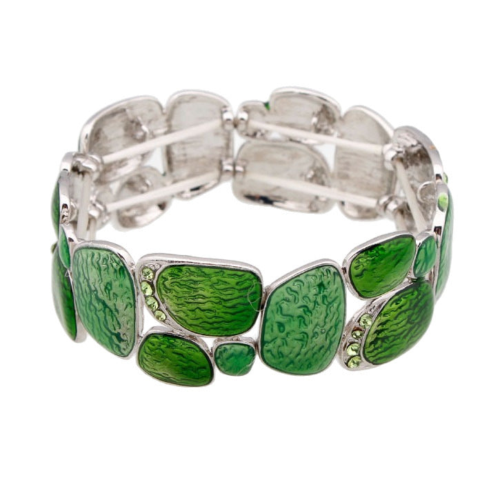 Women’s Geometric Enamel Stretch Bracelet