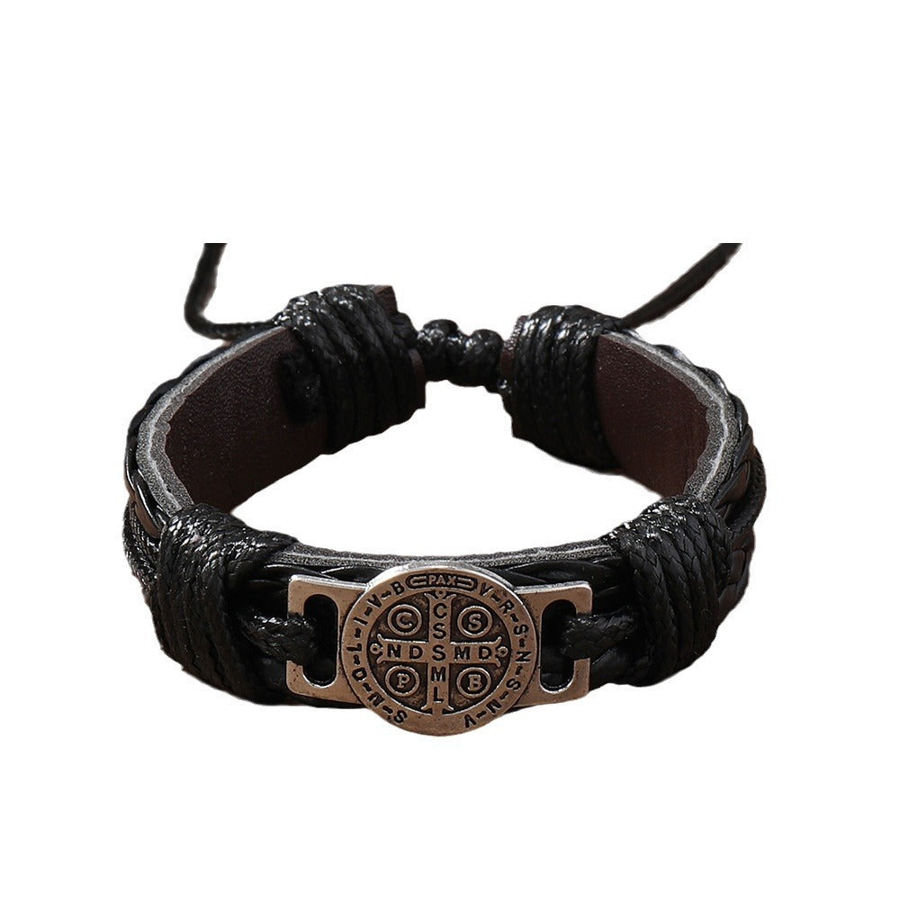 Men’s Hand-Woven Leather Bracelet – Vintage Style