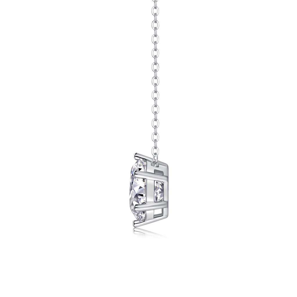 Afternoon Rose Moissanite Pendant – 1ct, 2ct & 3ct S925 Sterling Silver Jewellery