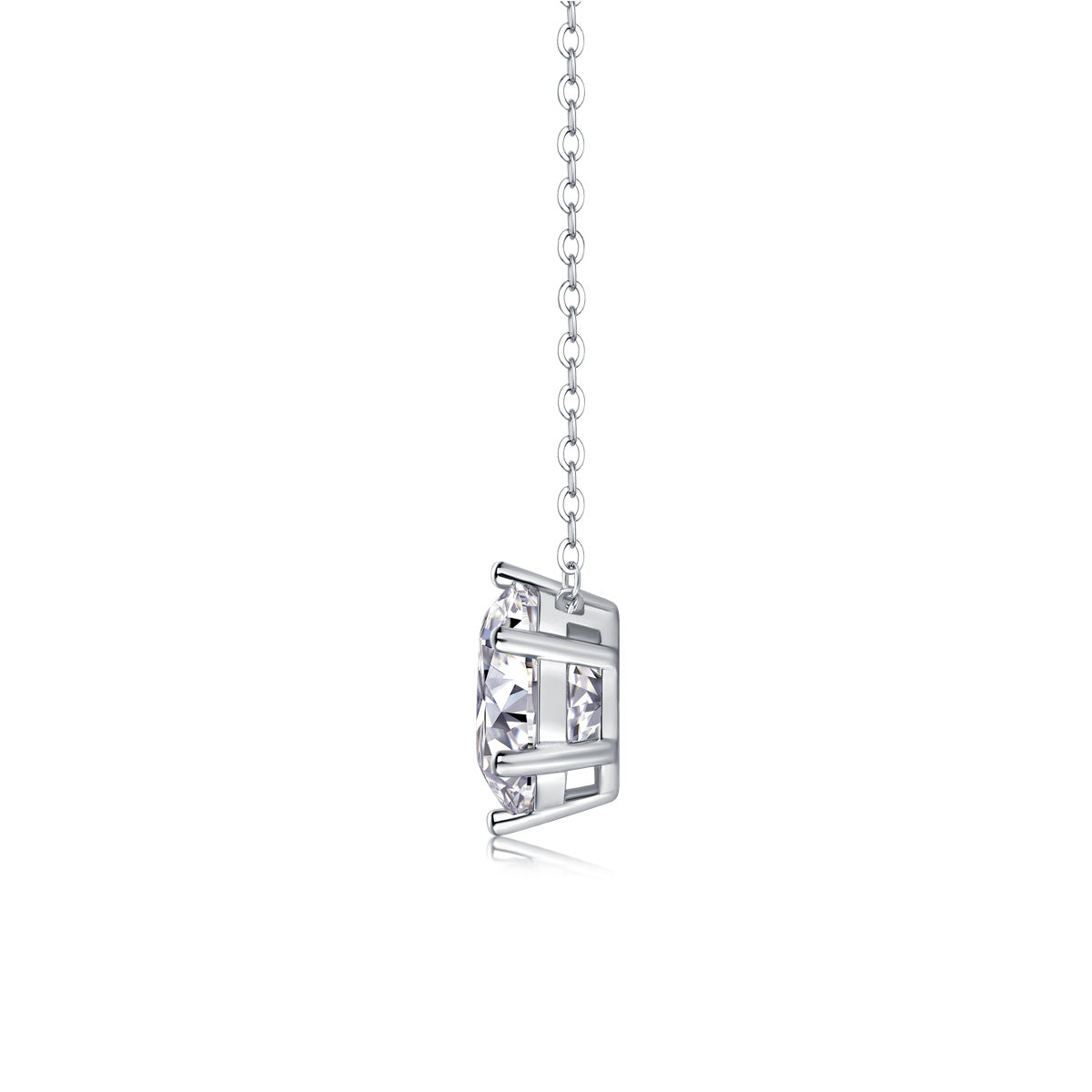 Afternoon Rose Moissanite Pendant – 1ct, 2ct & 3ct S925 Sterling Silver Jewellery