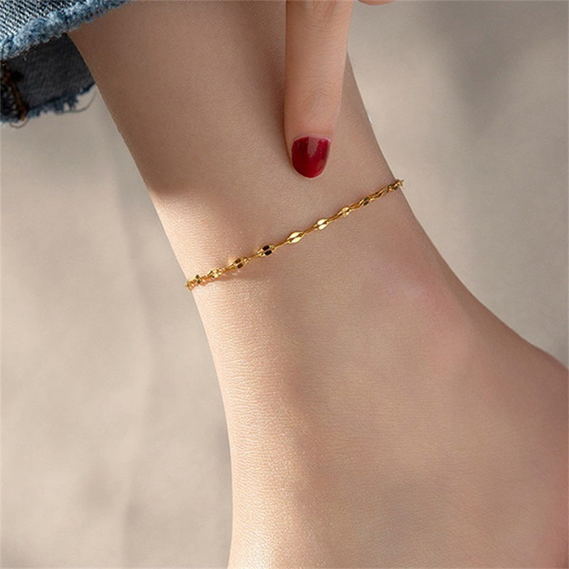 Women’s Non-Fading Stainless Steel Anklet – Stylish & Durable