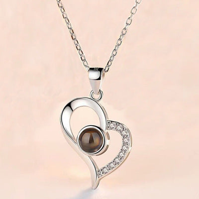 Valentine’s Day Rose Necklace Gift – Metal Jewellery in Gift Box