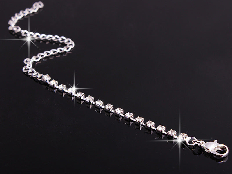 4-Piece Rhinestone Jewellery Set – Necklace, Earrings, Ring & Bracelet for Women