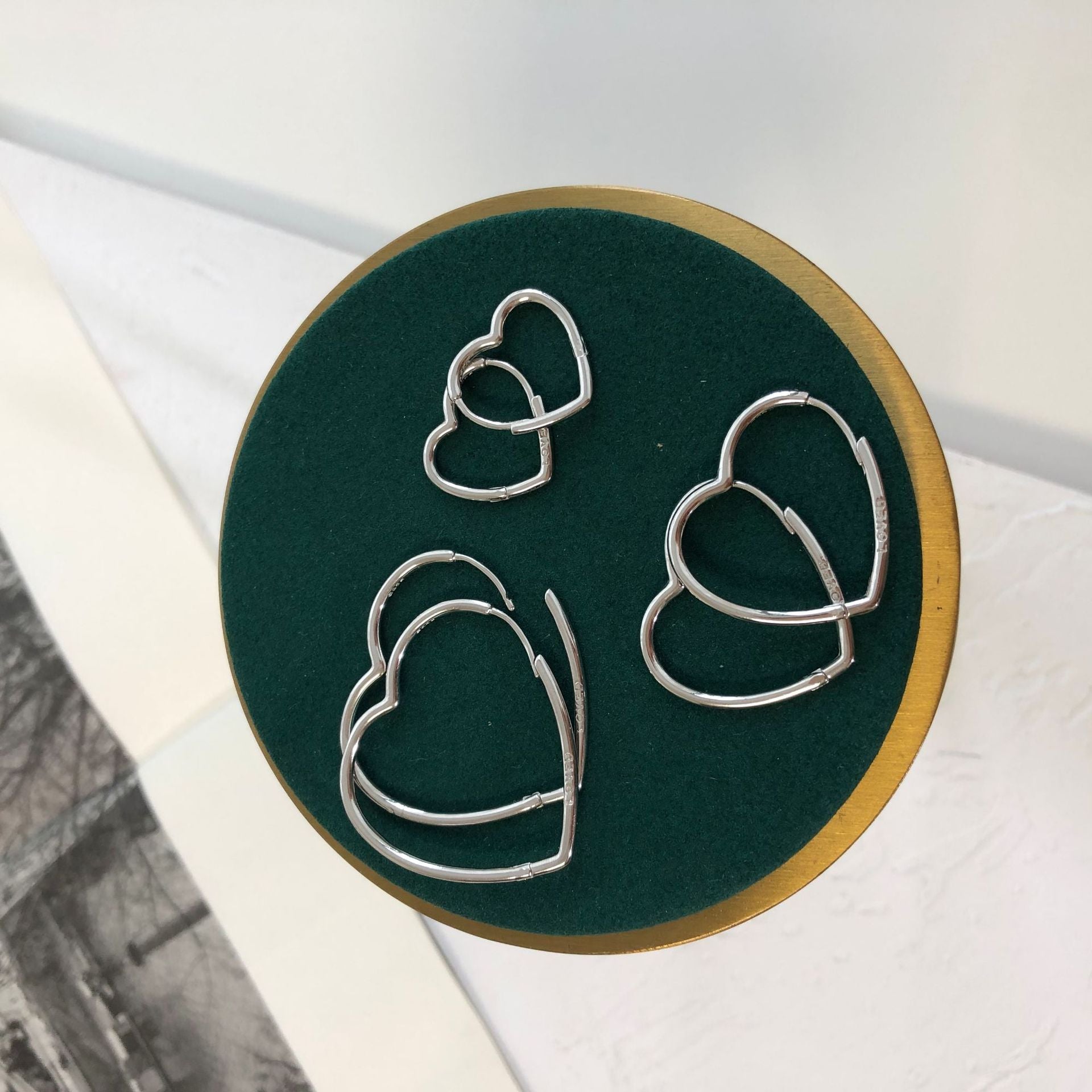 Sterling Silver Love Ear Buckle Earrings – Romantic Women’s Jewelry