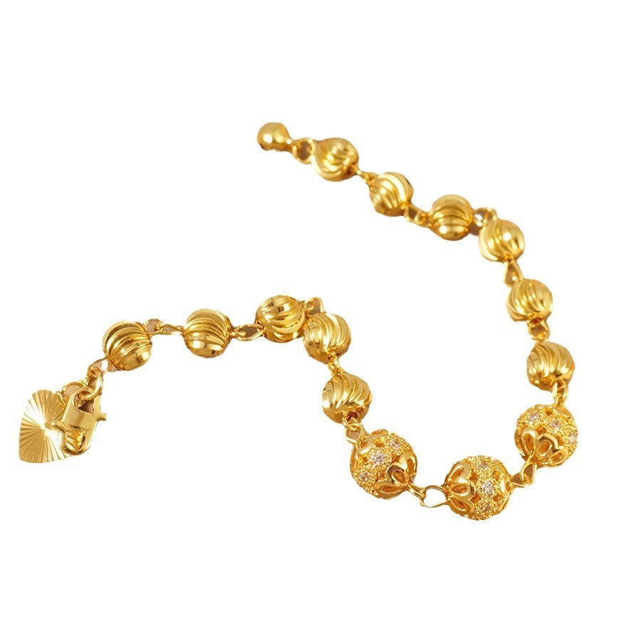 Elegant 24k Gold-Plated Copper Bracelet – Women’s Fashion Accessory