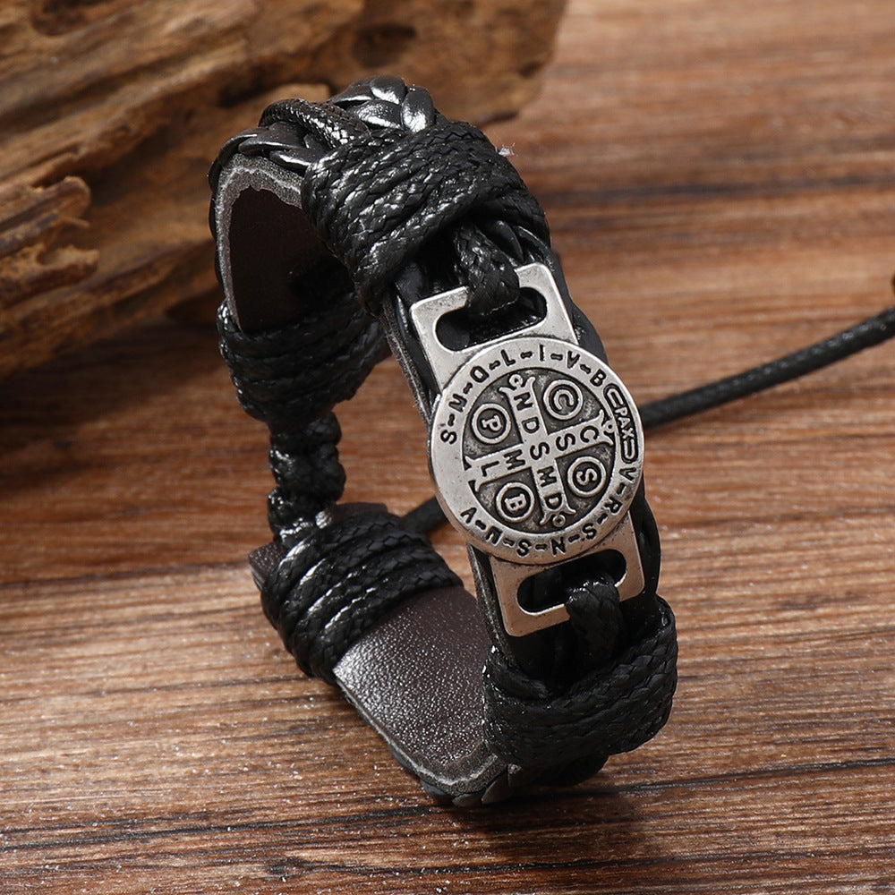 Men’s Hand-Woven Leather Bracelet – Vintage Style