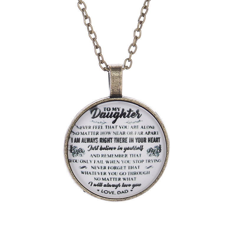 Child & Family Letter Necklace – Personality Pendant Necklace for Kids and Parents