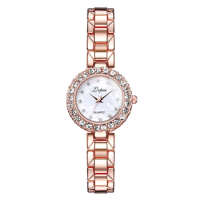 Luxury Women’s Watch and Bracelet Set – Fashion Quartz Wristwatch with Bangle for Ladies