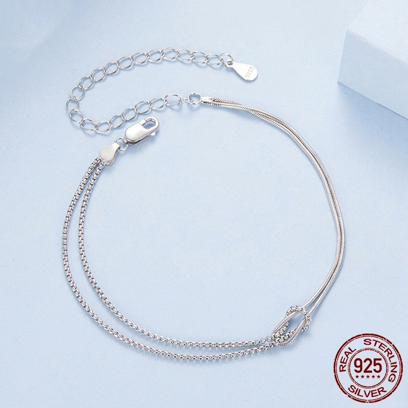 S925 Sterling Silver Shuttle Bracelet – Elegant Women’s Design