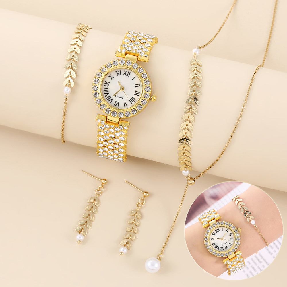 Diamond Women’s Watch – Luxury Rhinestone Quartz Bracelet for Ladies