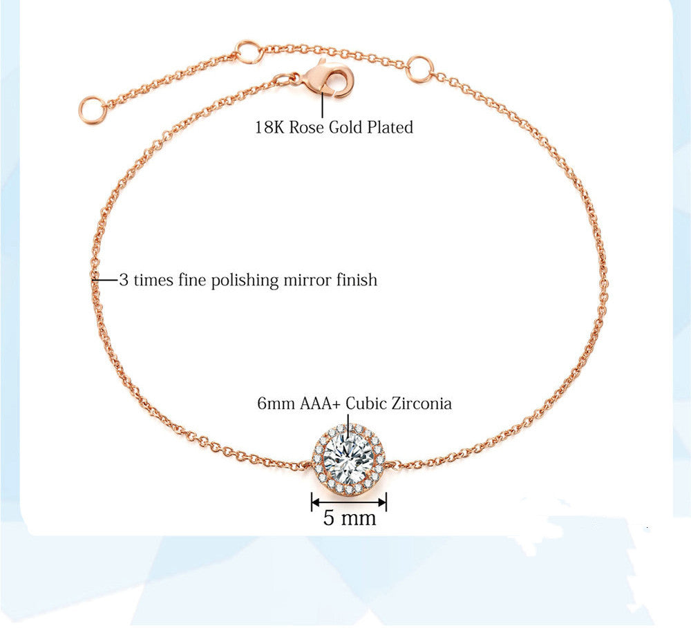 Round Crystal Anklets for Women – Elegant Foot Jewellery