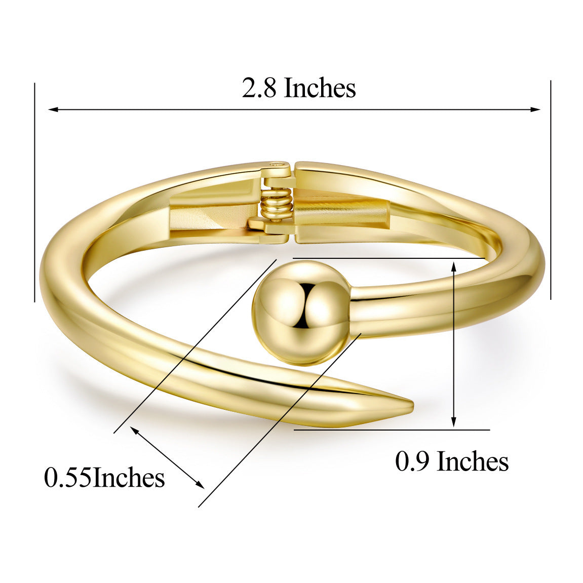 Premium Nail-Inspired Alloy Bracelet – High Quality Design