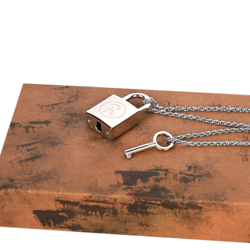 Couples’ Lock Necklace – Matching Pendant Necklace for Him & Her