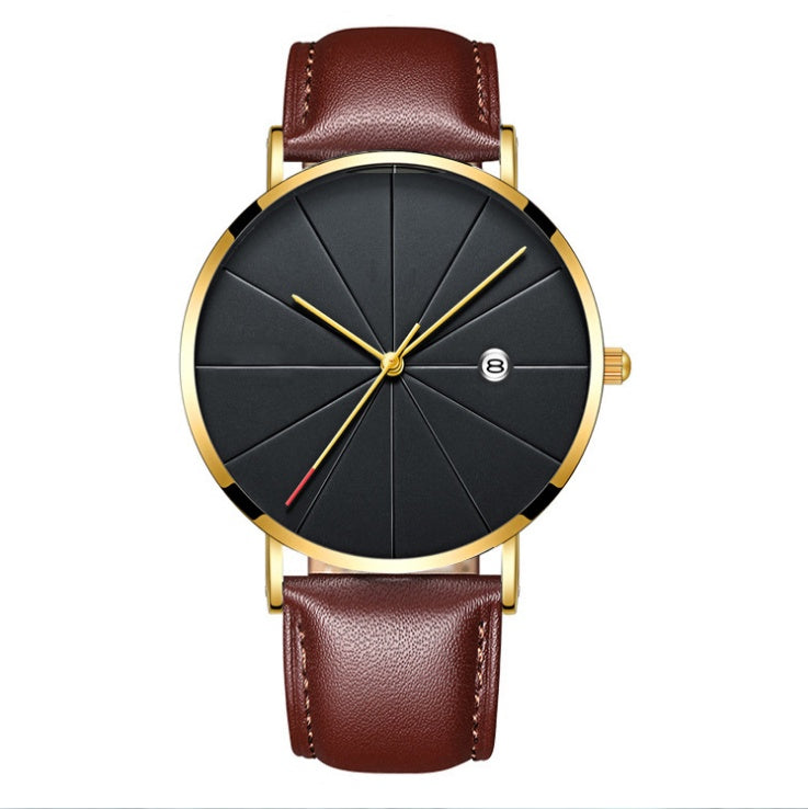 Men’s Waterproof Quartz Calendar Watch – Simple & Stylish