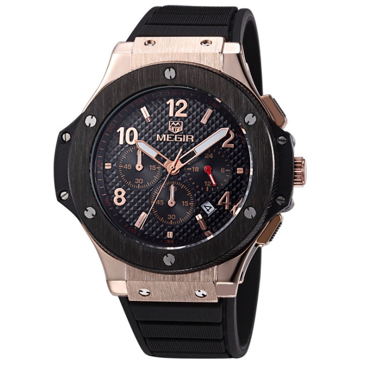 Men’s Luxury Quartz Sports Watch – Military Chronograph Timepiece