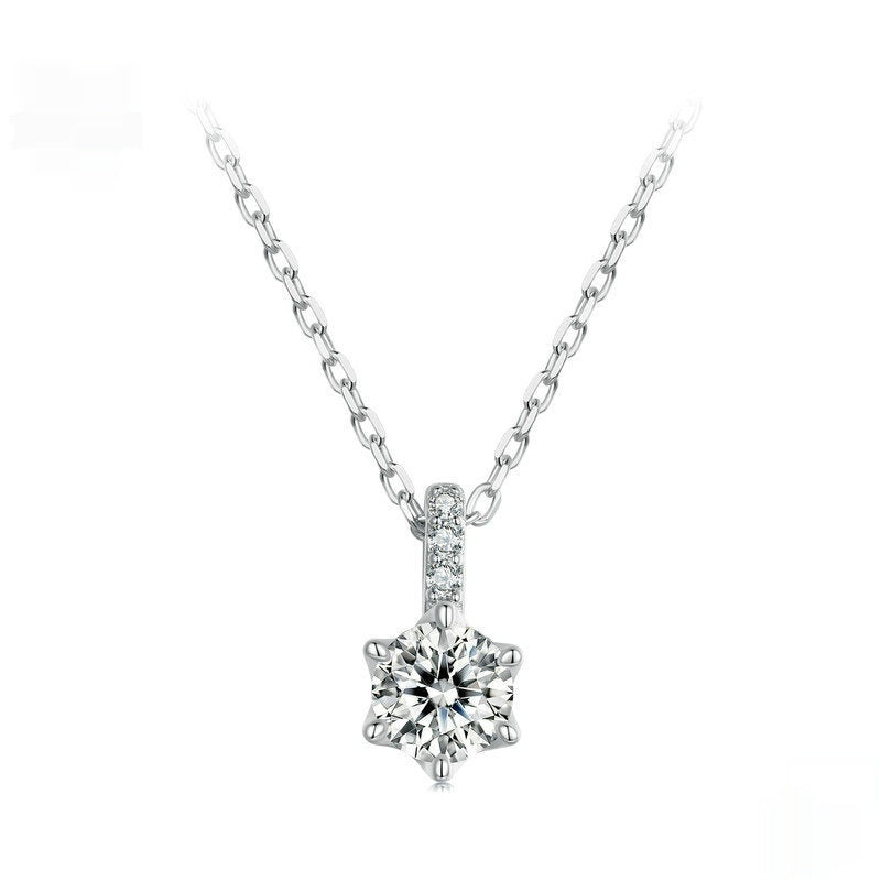 Shining Moissanite Pendant Necklace – Elegant Jewellery for Women