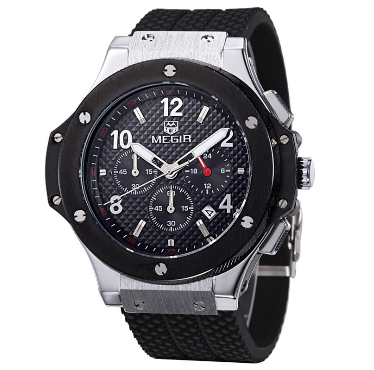 Men’s Luxury Quartz Sports Watch – Military Chronograph Timepiece