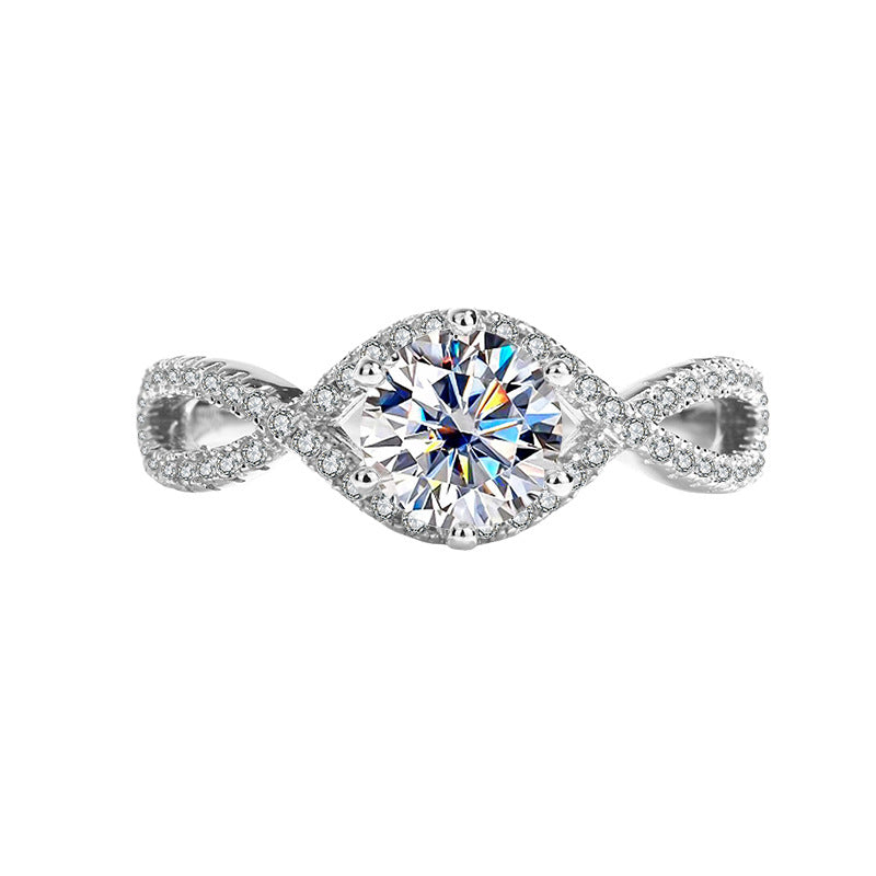 S925 Sterling Silver Moissanite Ring – Elegant Women’s Jewelry