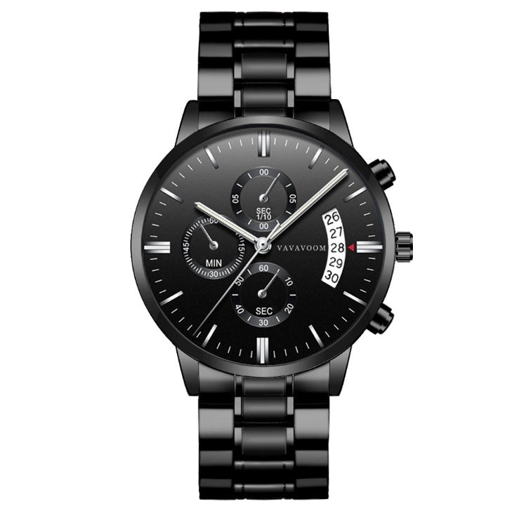 Men’s Stainless Steel Quartz Watch – Business & Casual