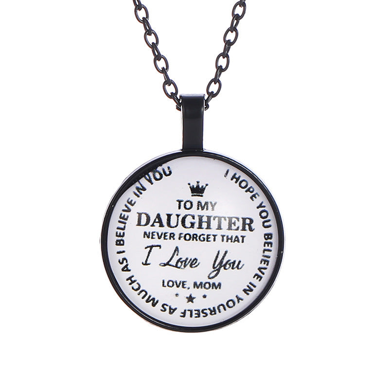 Child & Family Letter Necklace – Personality Pendant Necklace for Kids and Parents
