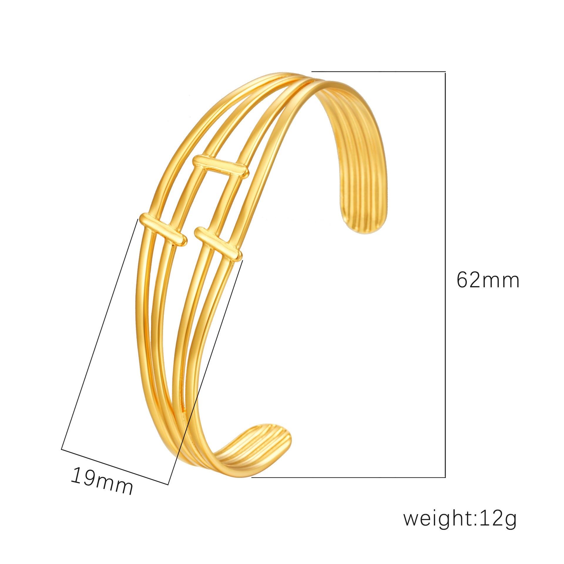 Twilight Mountain Carved Retro Three Rows Full Magnet Bracelet – European & American Style