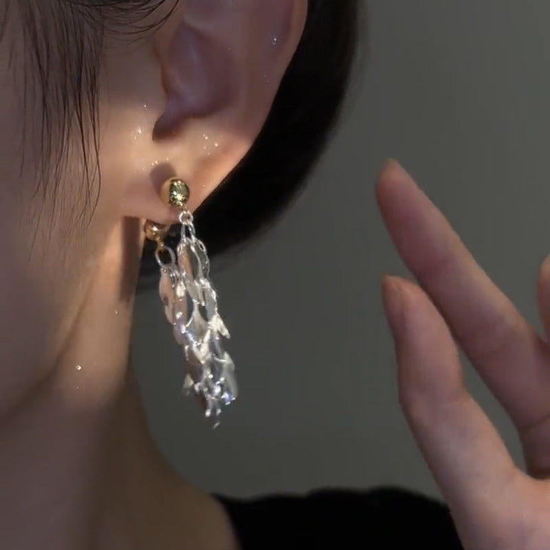 Elegant Mid-Length Leaf Earrings – Women’s Fashion Jewellery