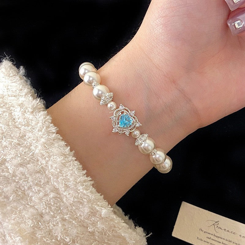 Korean-Style Flower Alloy Bracelet for Women