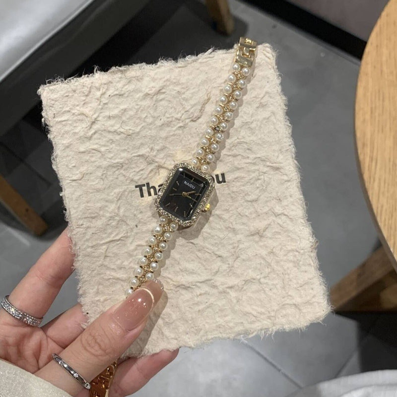 Pearl Accent Bracelet Watch for Women – Stylish and Chic