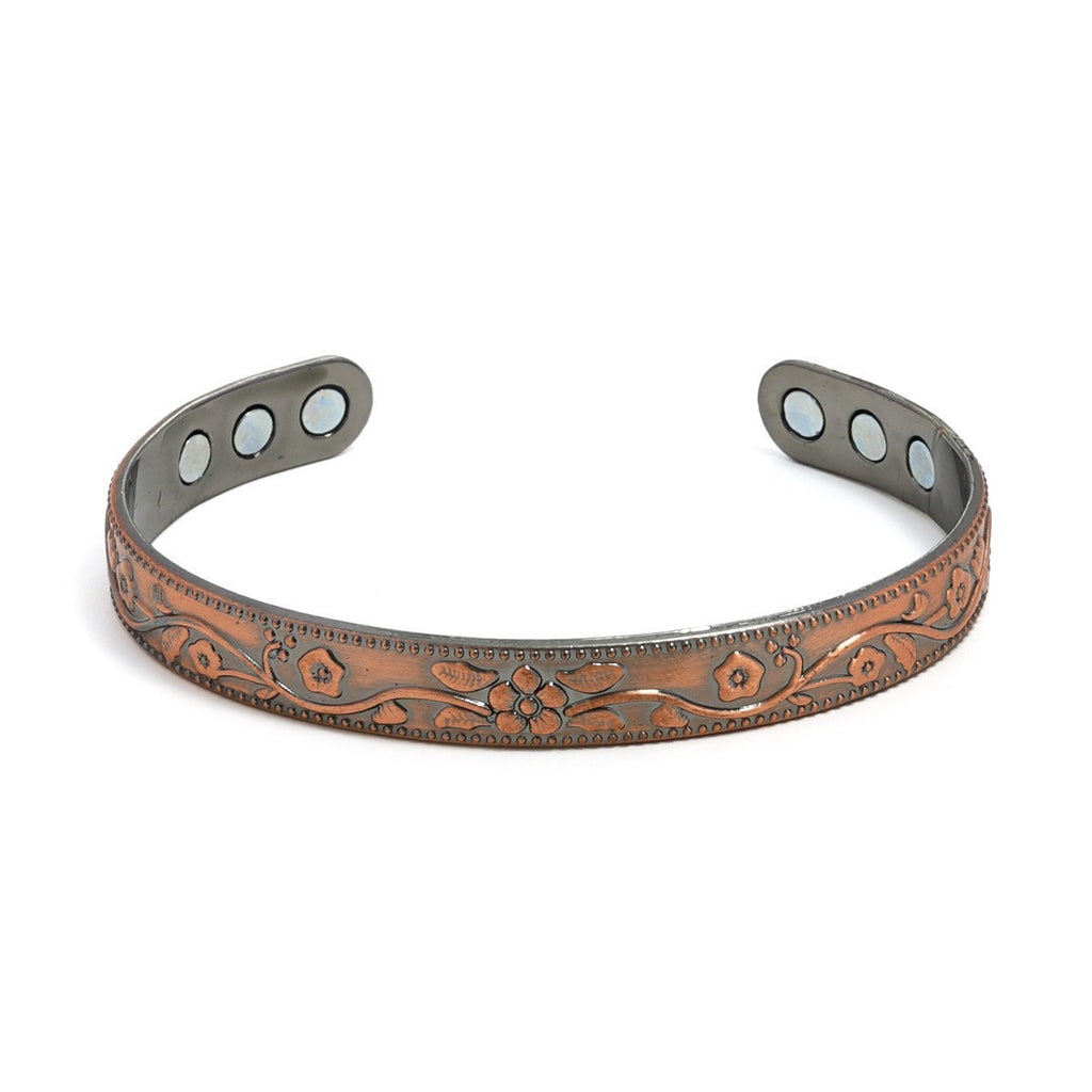 Carved Retro Three-Row Full Magnet Bracelet – Unisex Design