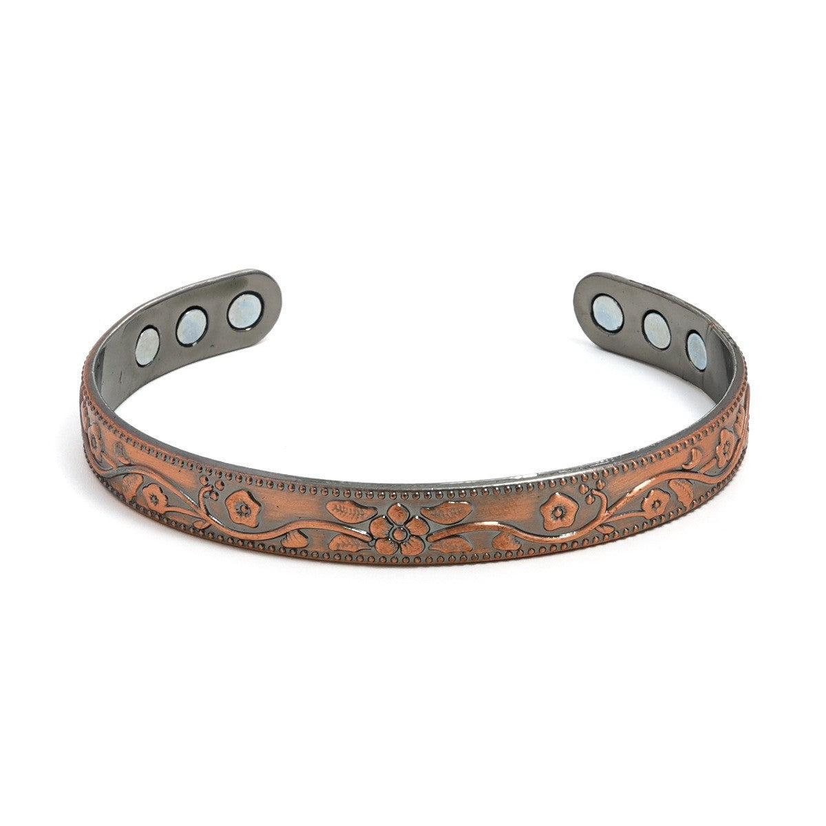 Carved Retro Three-Row Full Magnet Bracelet – Unisex Design