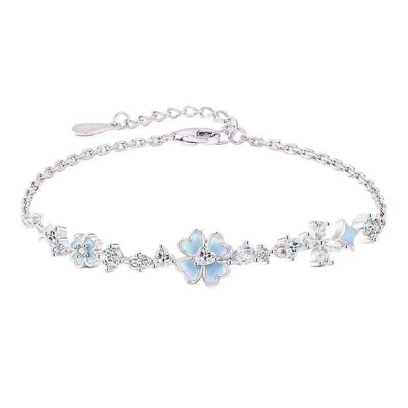 Women’s Star Wish Four-Leaf Clover Copper Bracelet