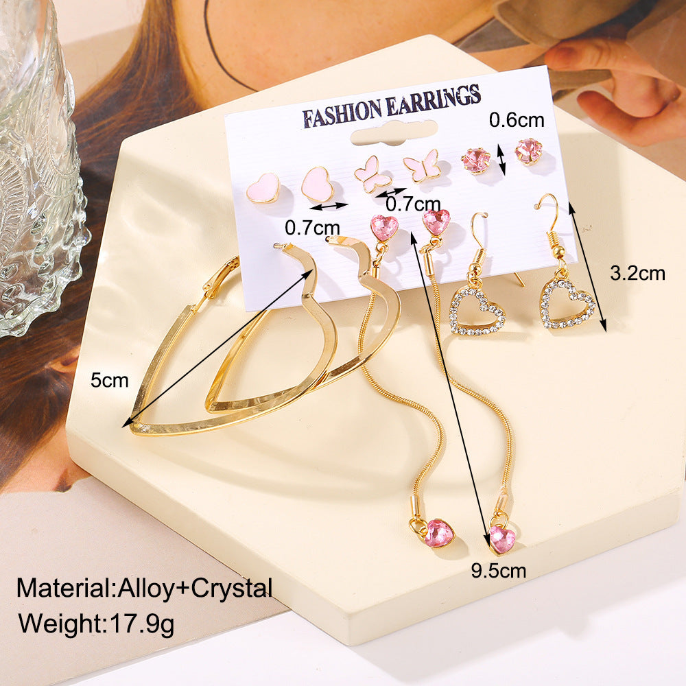Retro Love Star Chain Earrings Set – Elegant Women’s Jewellery