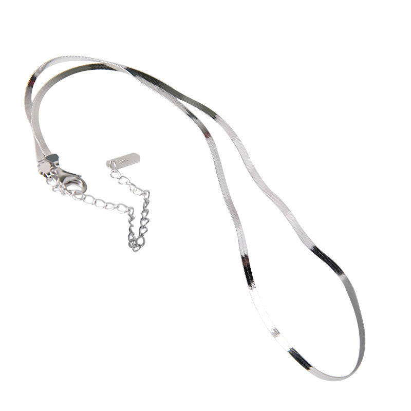 925 Silver Simple Blade Pendant Necklace