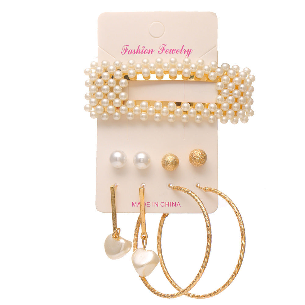Pearl Headdress & Tassel Earrings Jewellery Set – Retro Chic