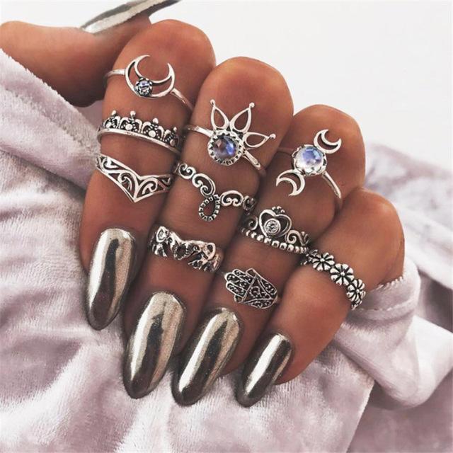 Vintage Knuckle Ring Set – Chic Women’s Finger Jewellery