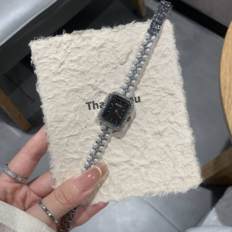 Pearl Accent Bracelet Watch for Women – Stylish and Chic