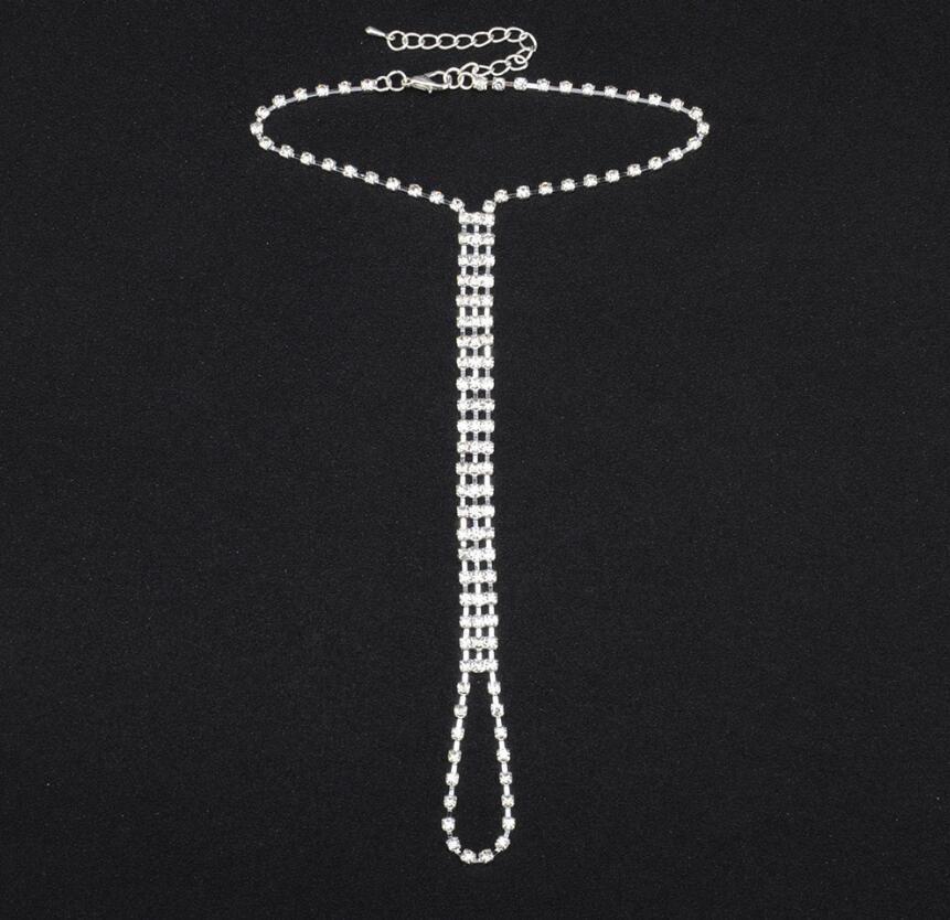 Boho Crystal Anklet – Sexy Summer Rhinestone Foot Chain