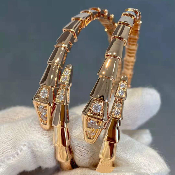 Rose Gold Snake Bone Bracelet – Masculine White Gold Luxury Jewellery