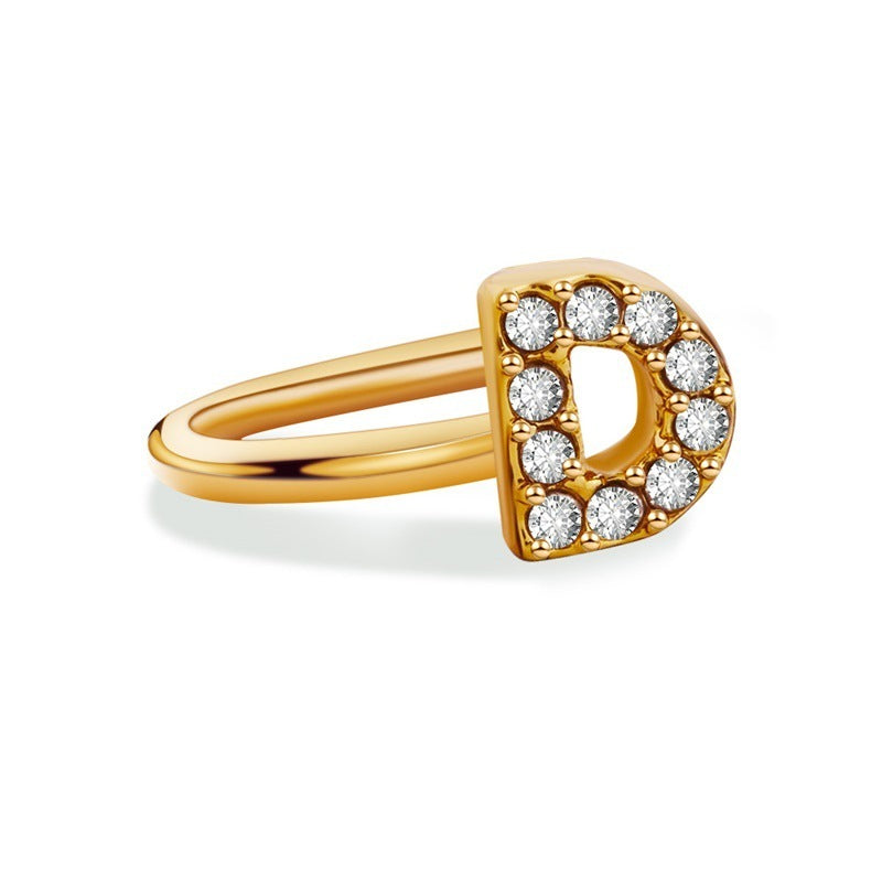 26 English Letters Diamond Ear Cuff – Mini U-shaped Earrings